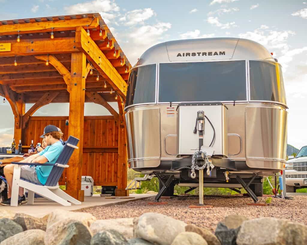 Glamping in a premium airstream and patio for relaxing