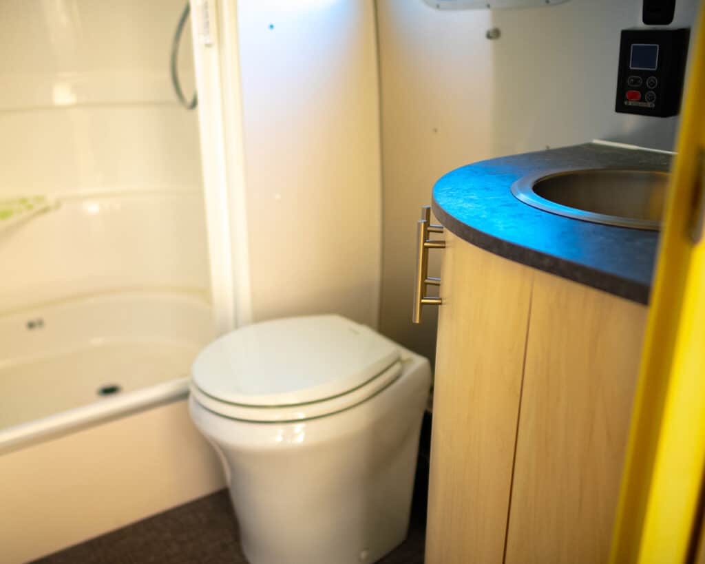 bathroom - inside Colorado Airstream rental
