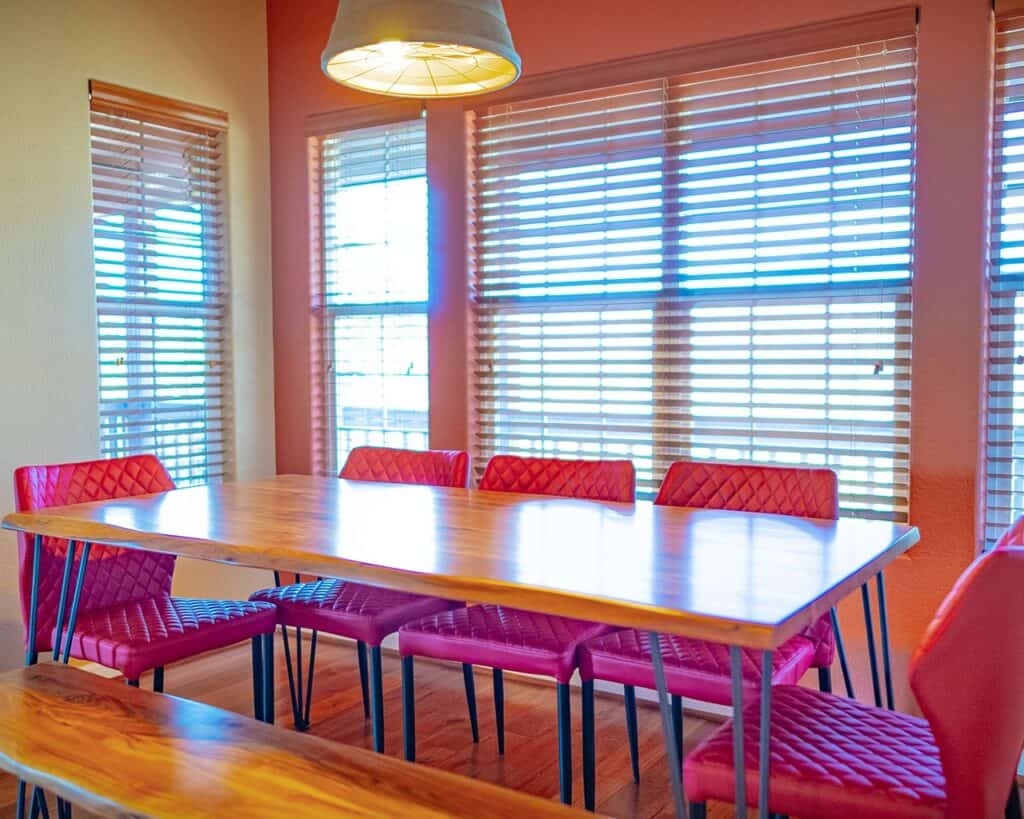 Dining room inside Royal Ranch Luxury Vacation Home