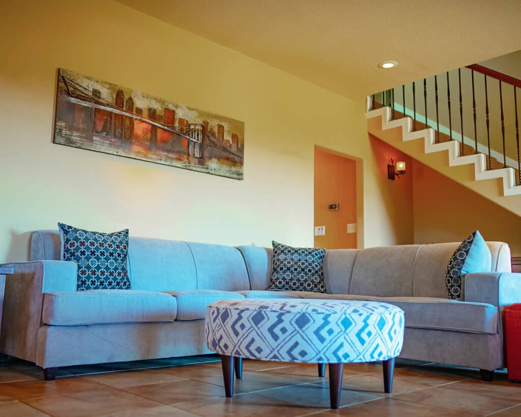 Family room inside Royal Ranch Vacation Home