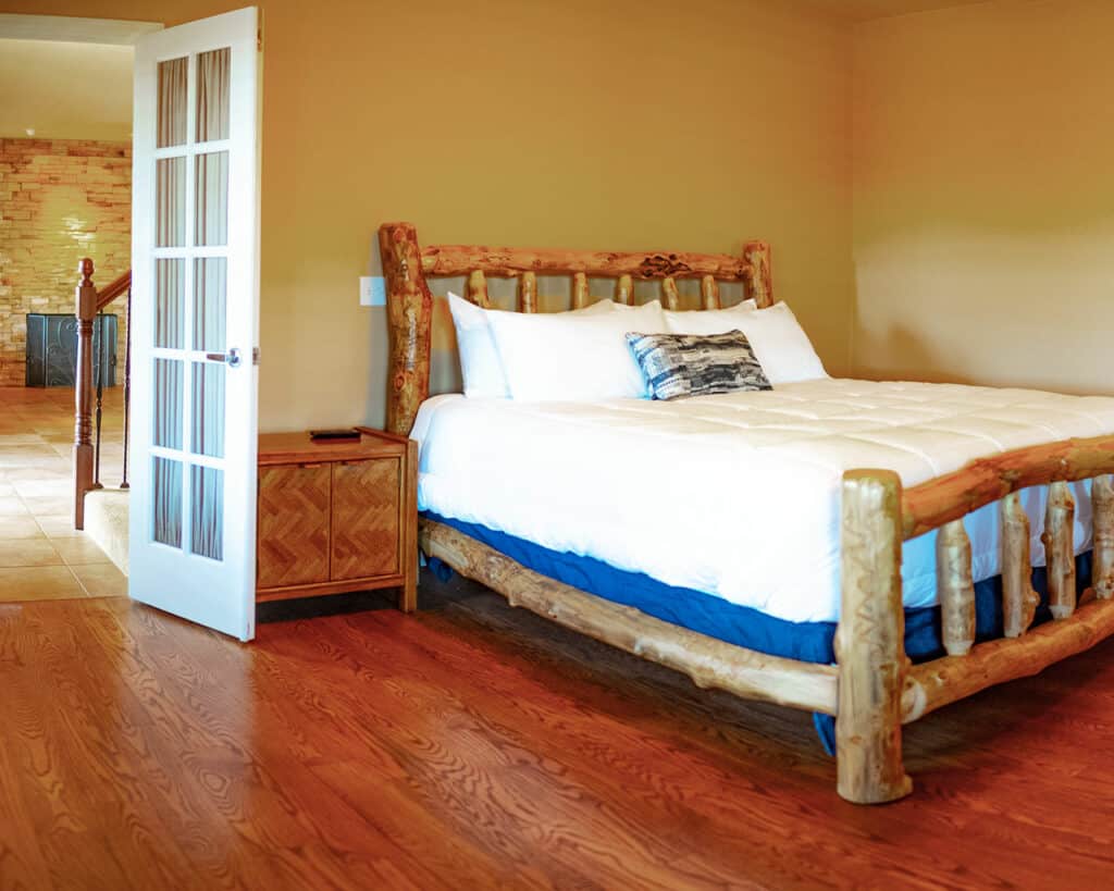 Bedroom inside Royal Ranch Luxury Vacation Home