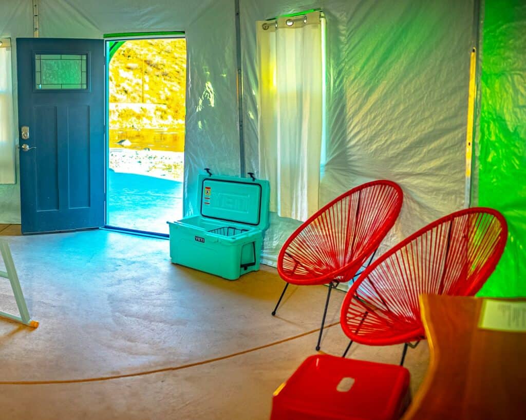 Inside the Royal Gorge Yurt
