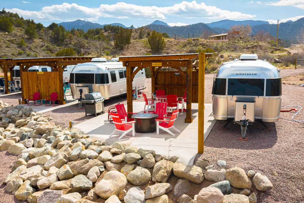 Luxury Airstream rental on the Arkansas River at Royal Gorge